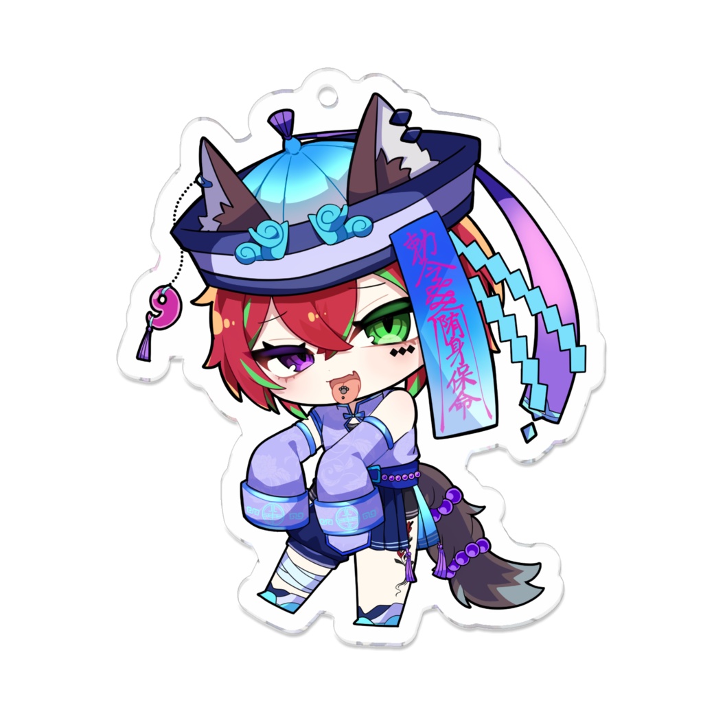 うたちゃん　キョンシーな感じのアクリルキーホルダー