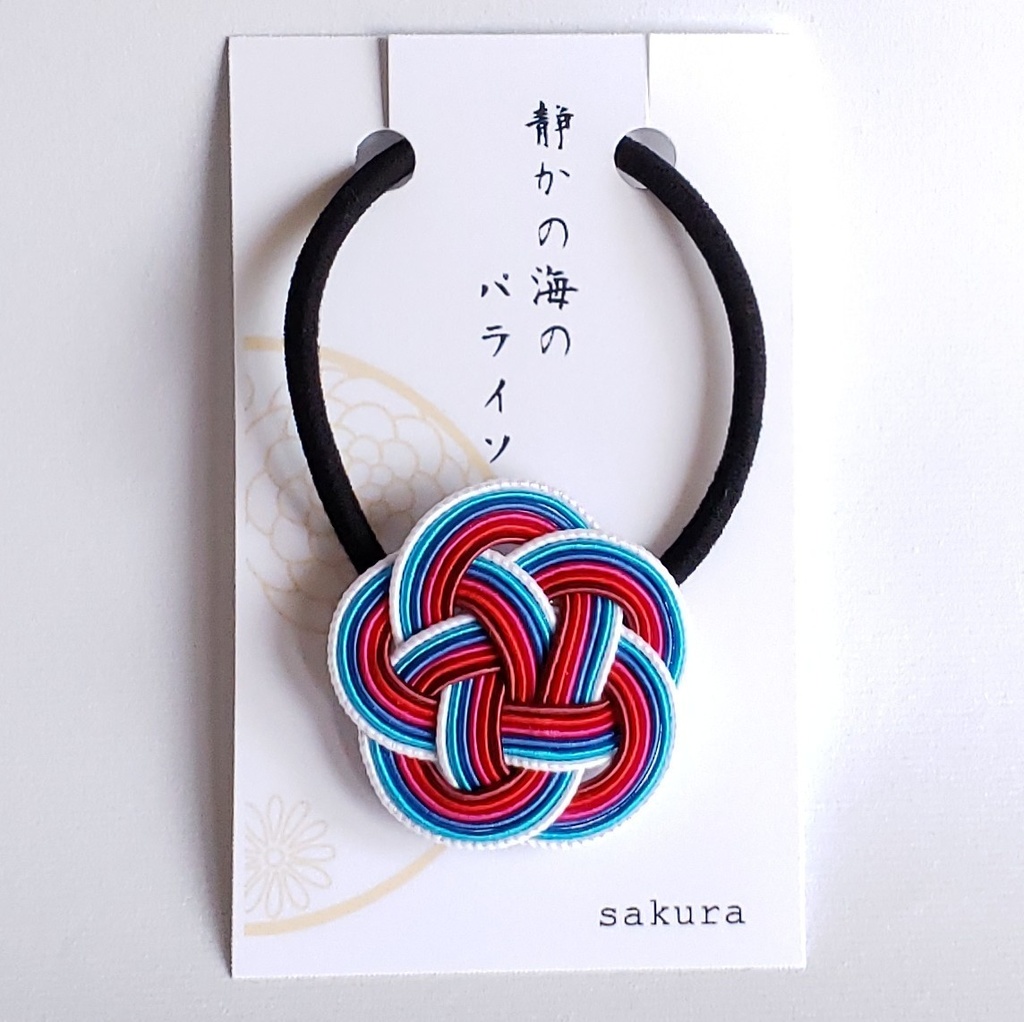 梅結びヘアゴム【静かの海のパライソver.】