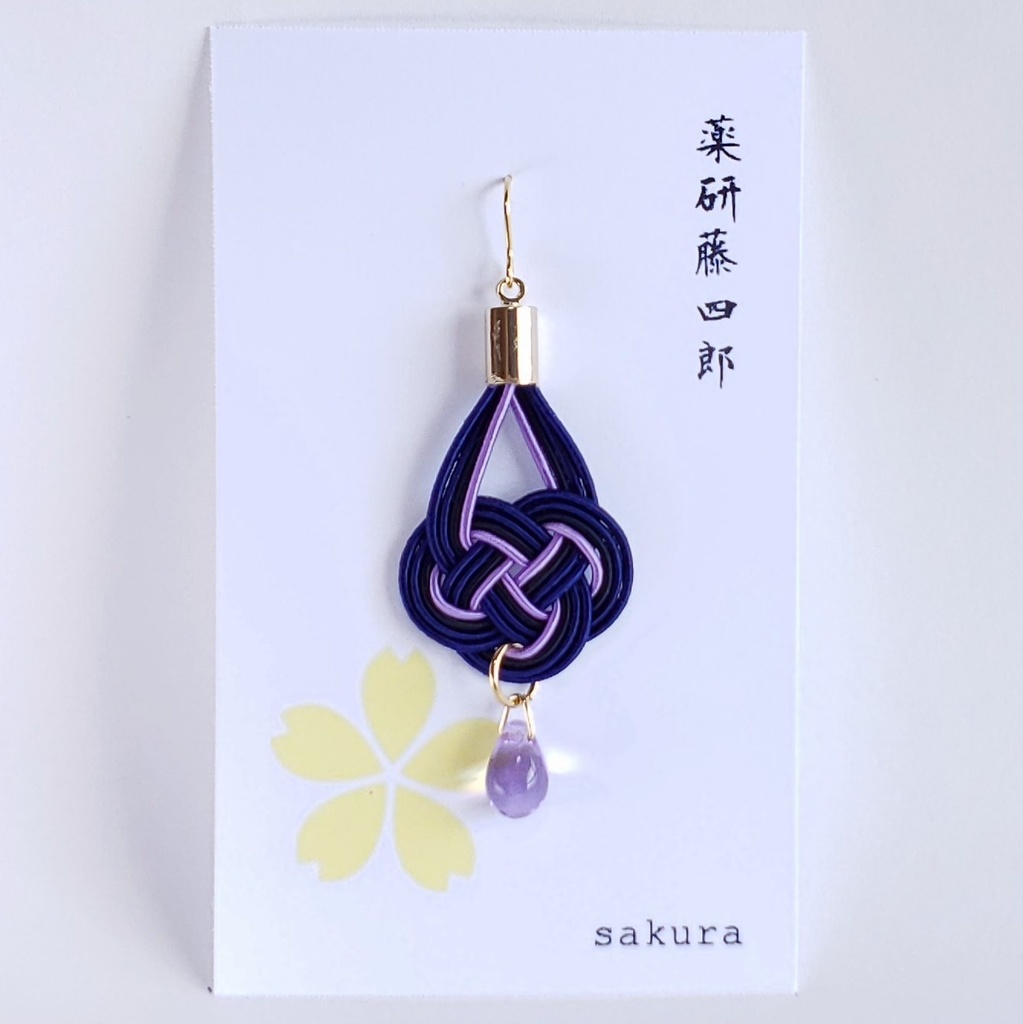 【短刀】水引×しずくの片耳ピアス/イヤリング