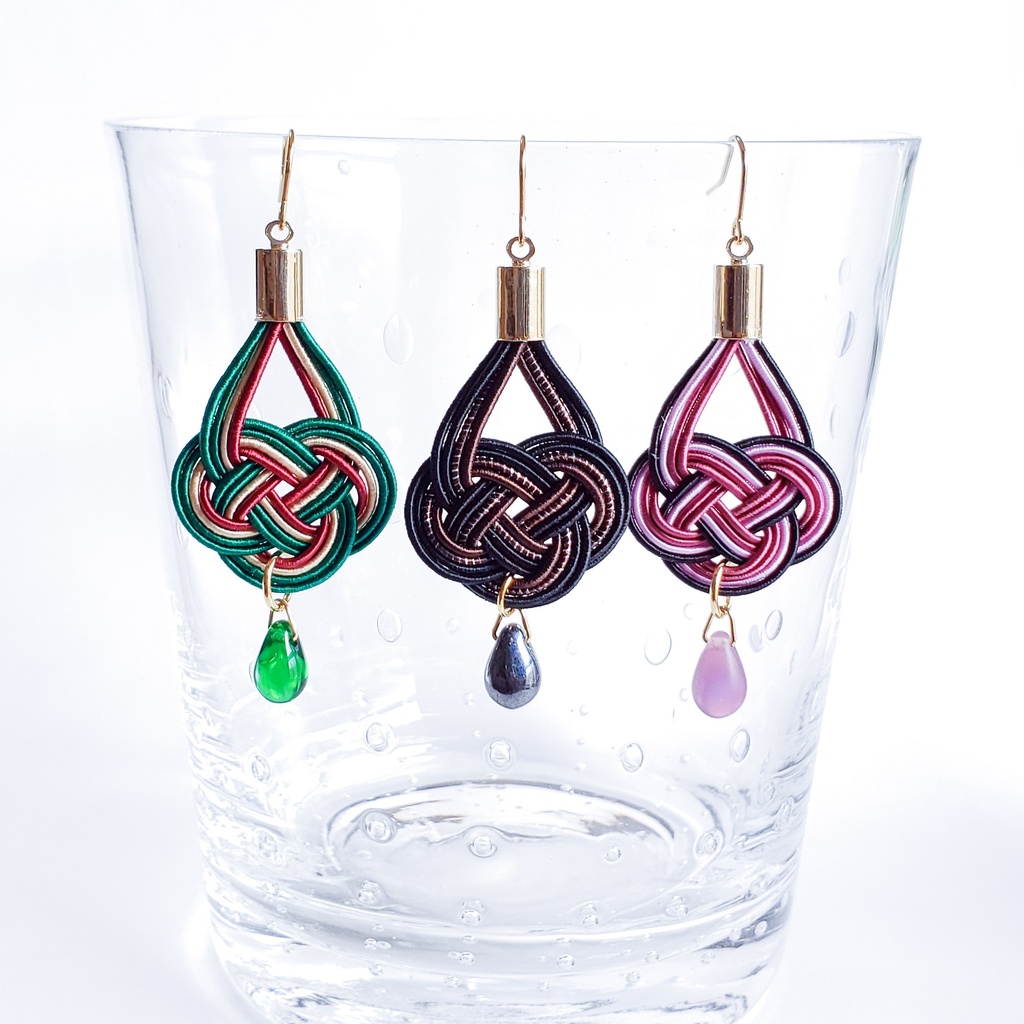 【槍】水引×しずくの片耳ピアス/イヤリング