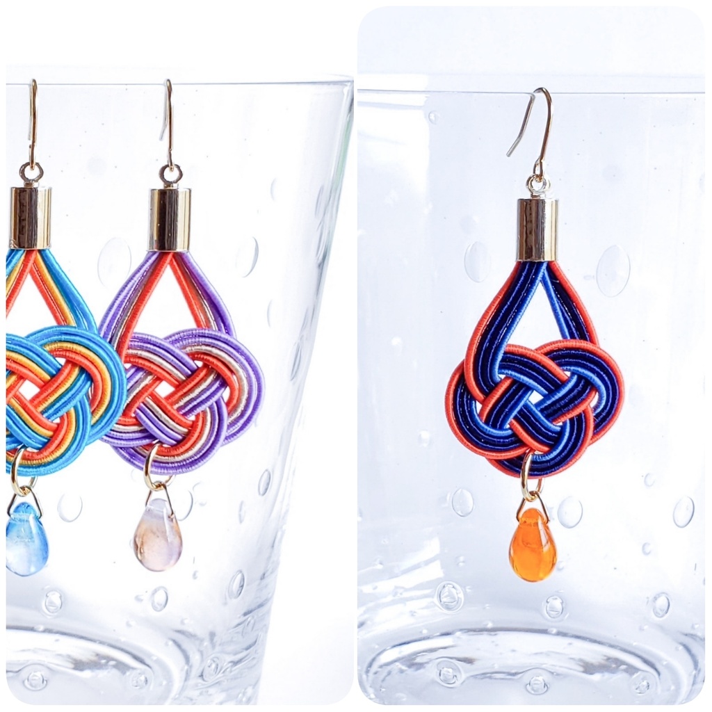 【初期刀】水引×しずくの片耳ピアス/イヤリング