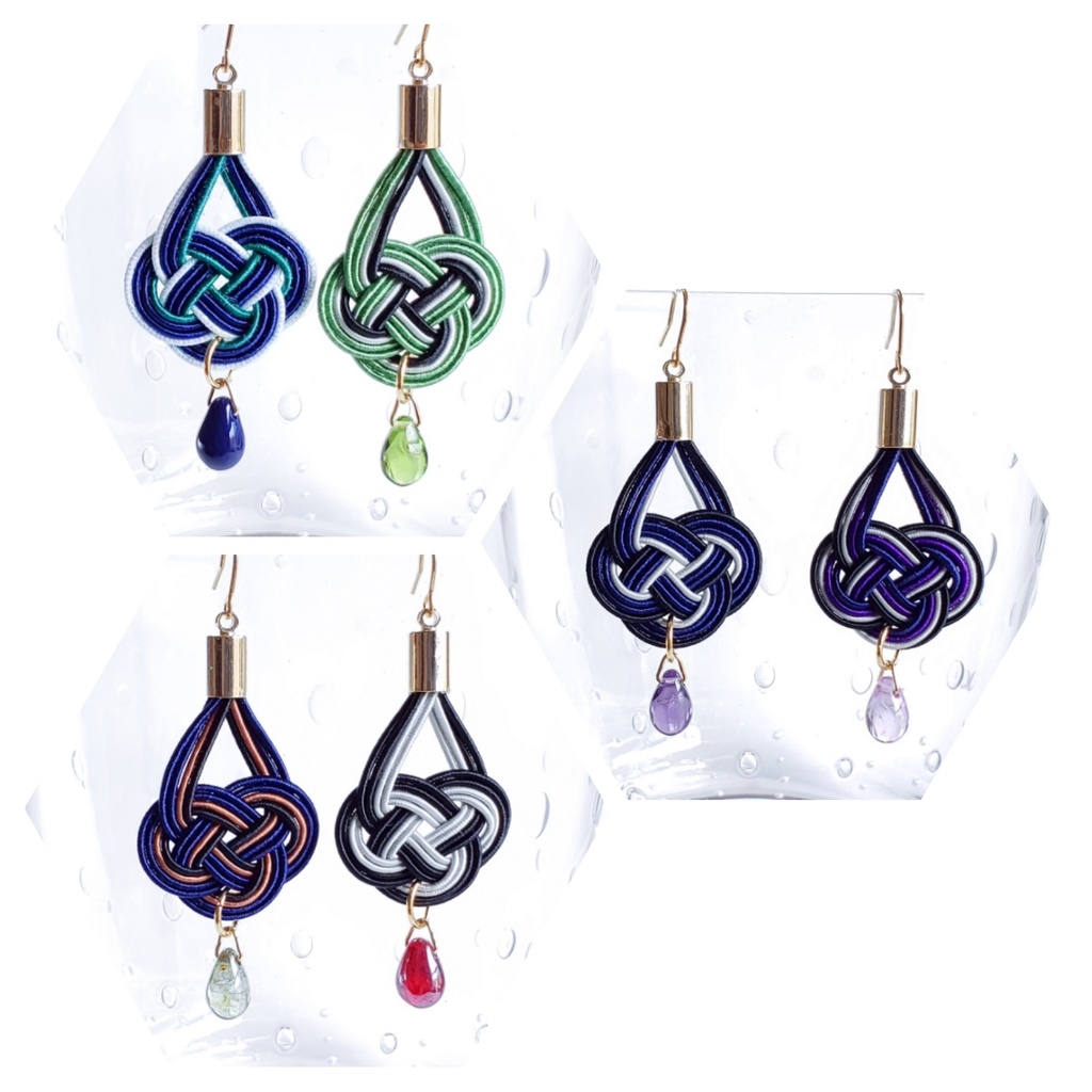 【脇差】水引×しずくの片耳ピアス/イヤリング