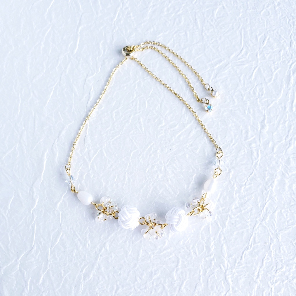 あわじ玉結び×ファルファーレ スライドブレス(ニッケルフリー)<鶴丸国永>