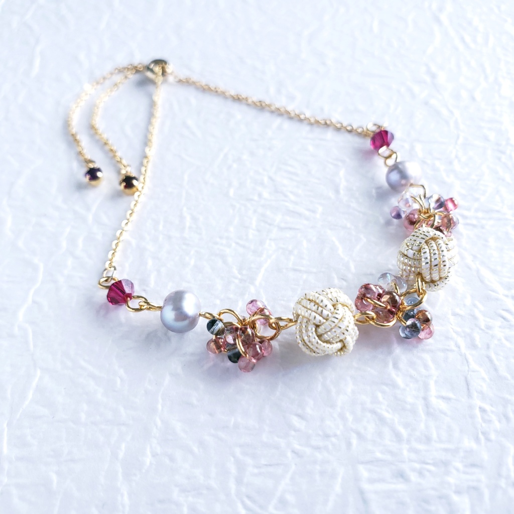 あわじ玉結び×ファルファーレ スライドブレス(ニッケルフリー)<大俱利伽羅>