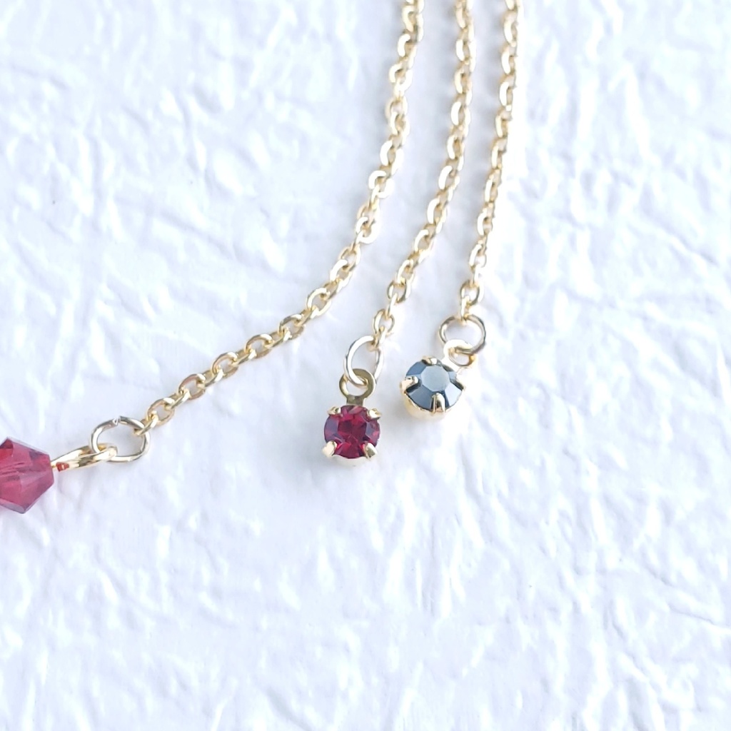 あわじ玉結び×ファルファーレ スライドブレス(ニッケルフリー)<加州清光>