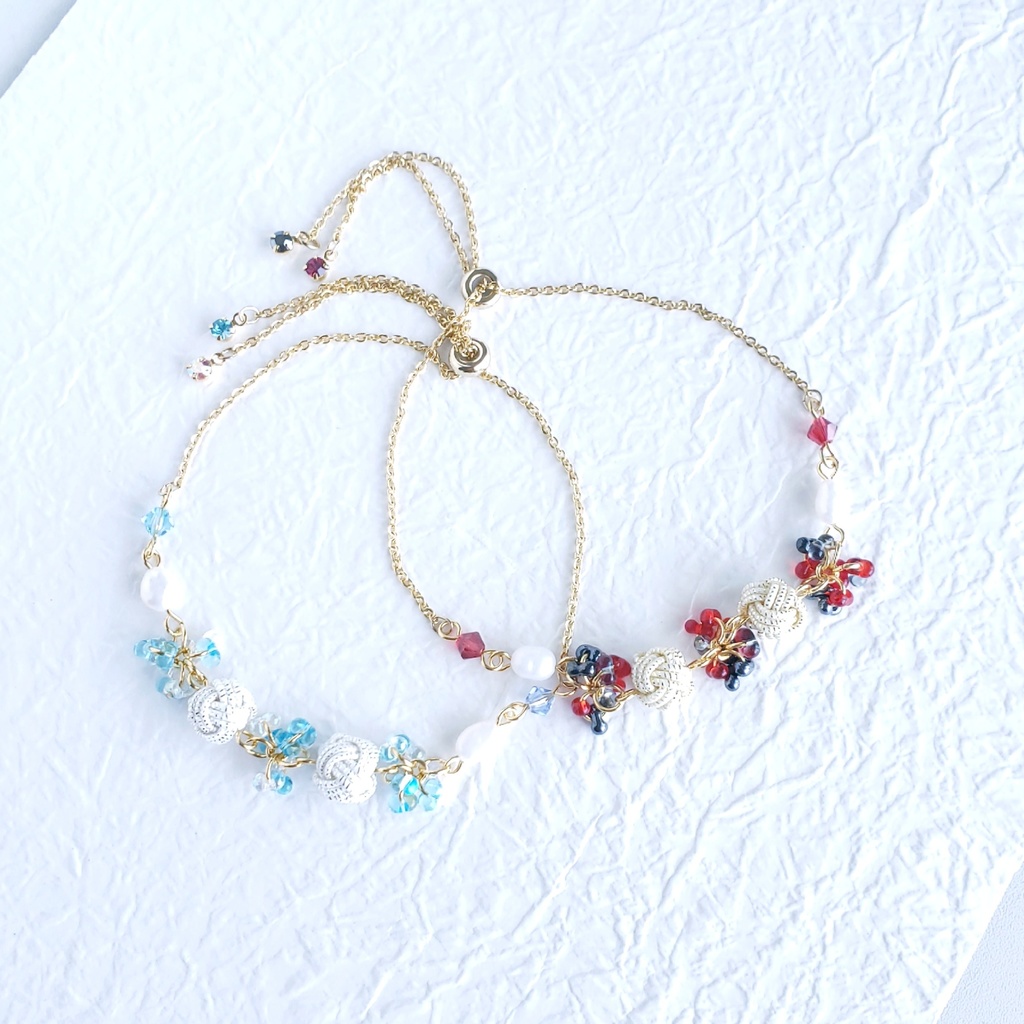 あわじ玉結び×ファルファーレ スライドブレス(ニッケルフリー)<大和守安定>