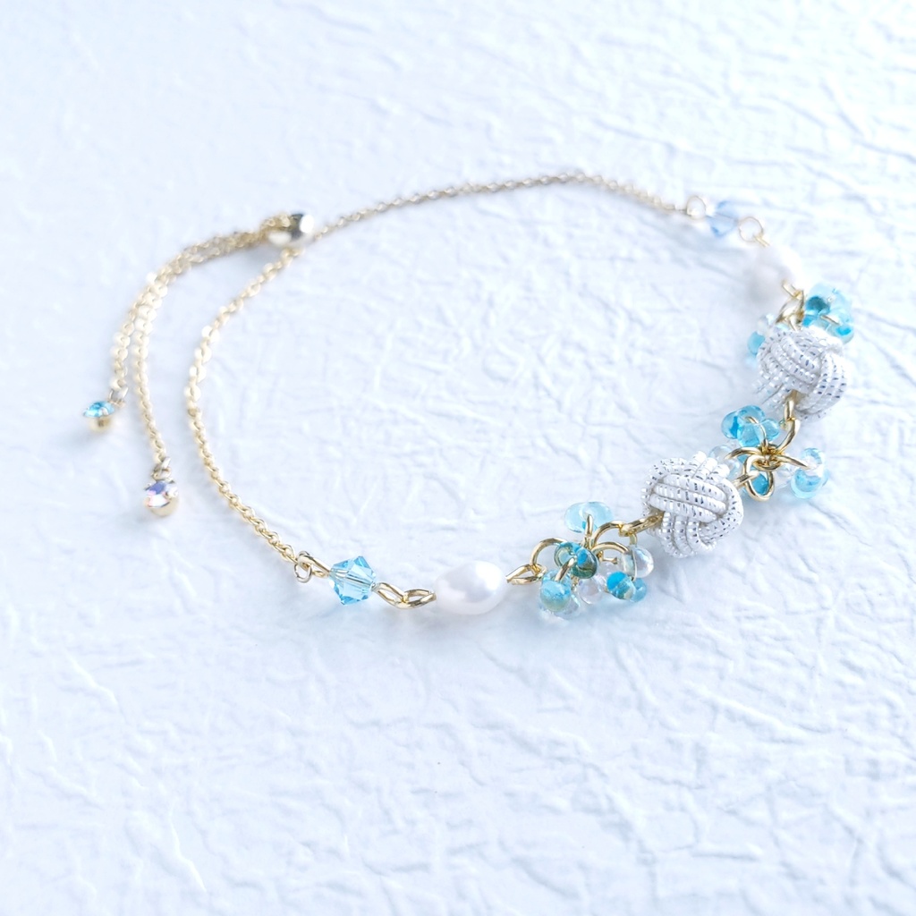 あわじ玉結び×ファルファーレ スライドブレス(ニッケルフリー)<大和守安定>