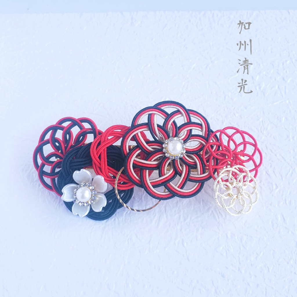 輪×かけ花バレッタ＜加州清光＞