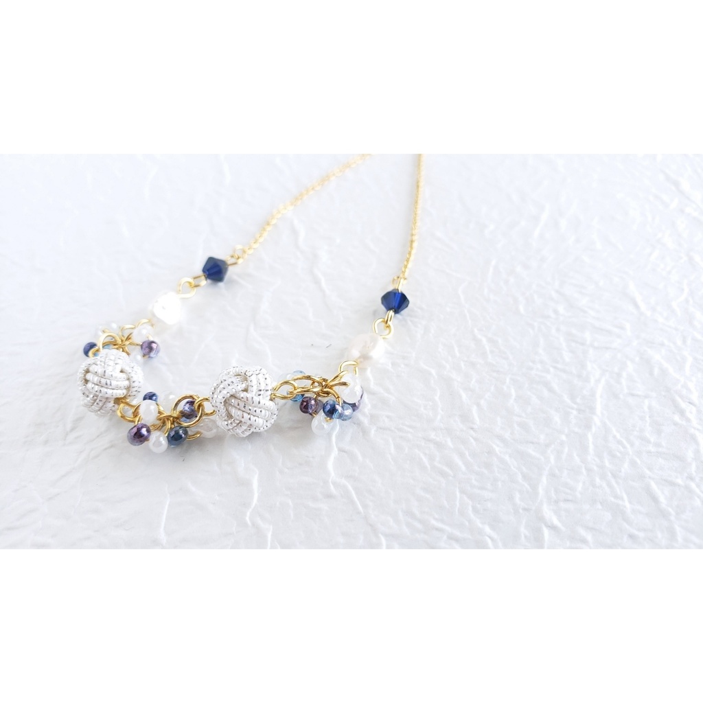 あわじ玉結び×ファルファーレ スライドブレス(ニッケルフリー)<にっかり青江>