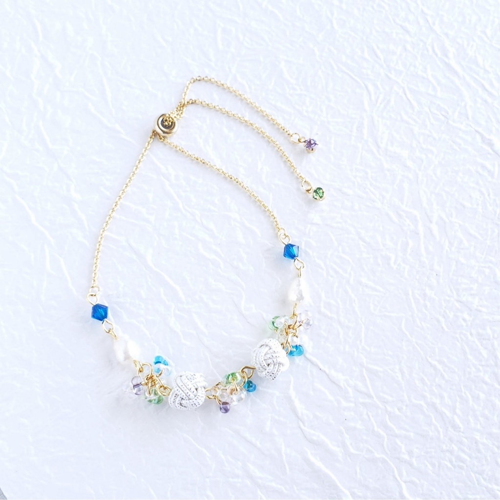 あわじ玉結び×ファルファーレ スライドブレス(ニッケルフリー)<小竜景光>