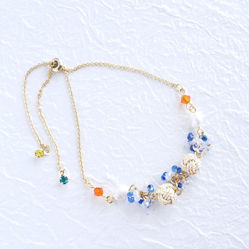 あわじ玉結び×ファルファーレ スライドブレス(ニッケルフリー)<山姥切国広>