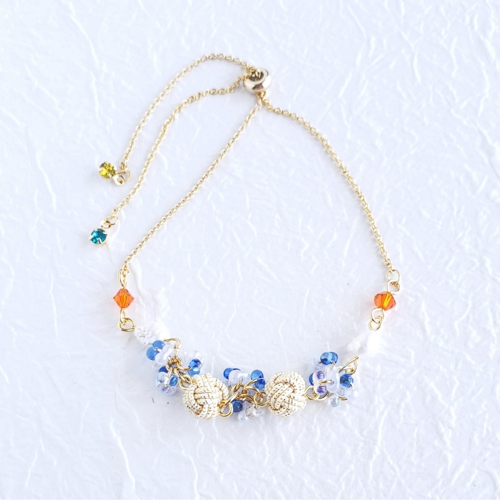 あわじ玉結び×ファルファーレ スライドブレス(ニッケルフリー)<山姥切国広>