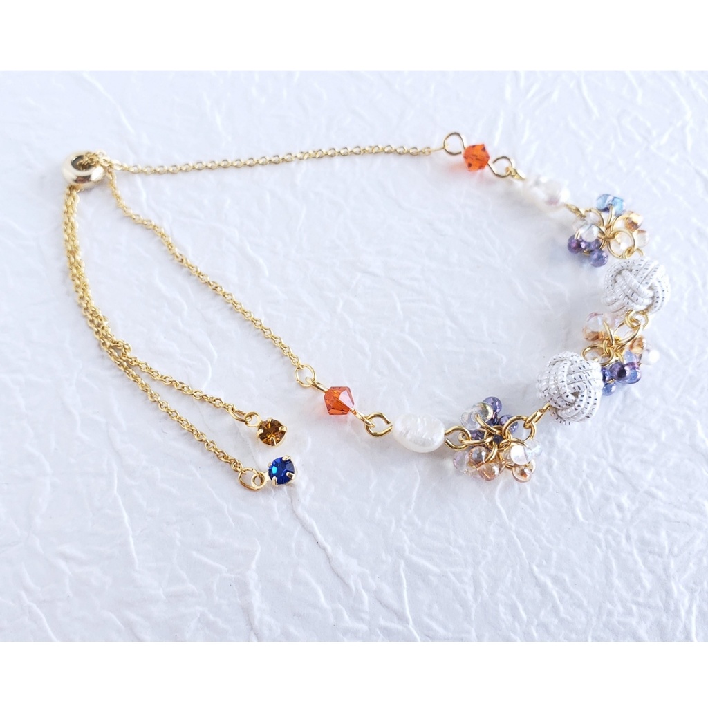 あわじ玉結び×ファルファーレ スライドブレス(ニッケルフリー)<陸奥守吉行>