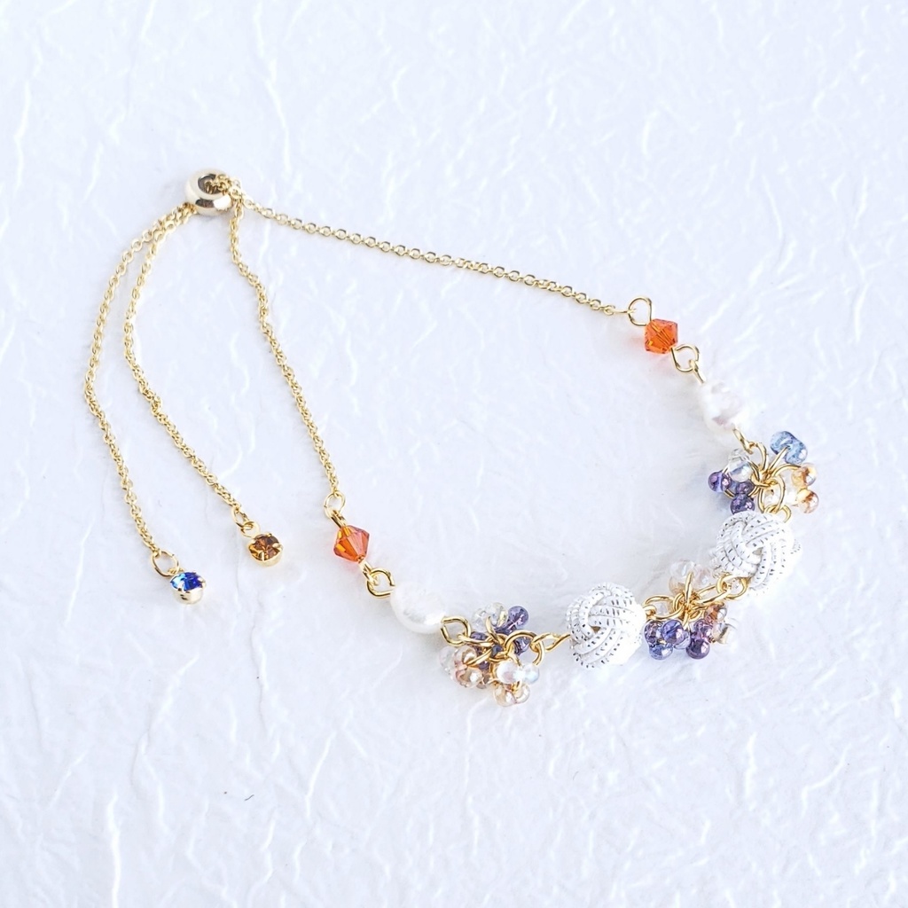 あわじ玉結び×ファルファーレ スライドブレス(ニッケルフリー)<陸奥守吉行>