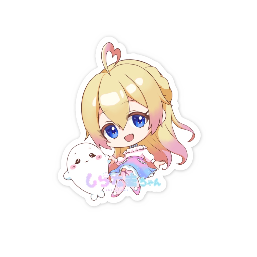 しらたまちゃんスマホステッカー
