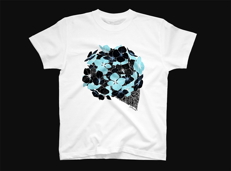 紫陽花Tシャツ　白　Mサイズ