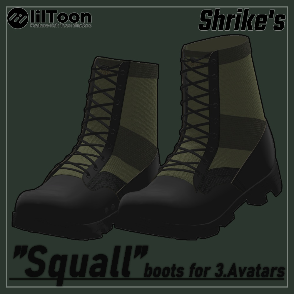 【3アバター対応】"Squall" -Jungle boots-