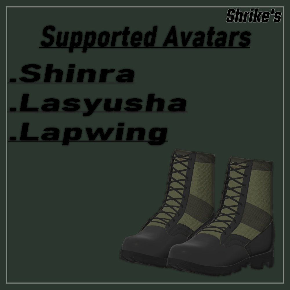 【3アバター対応】"Squall" -Jungle boots-