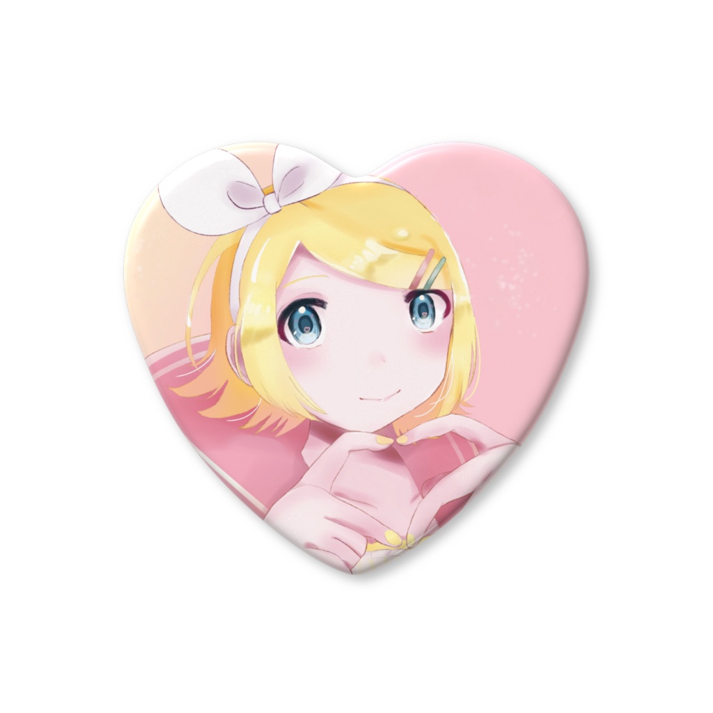 鏡音リン リリカルスター キュート ハート缶バッジ