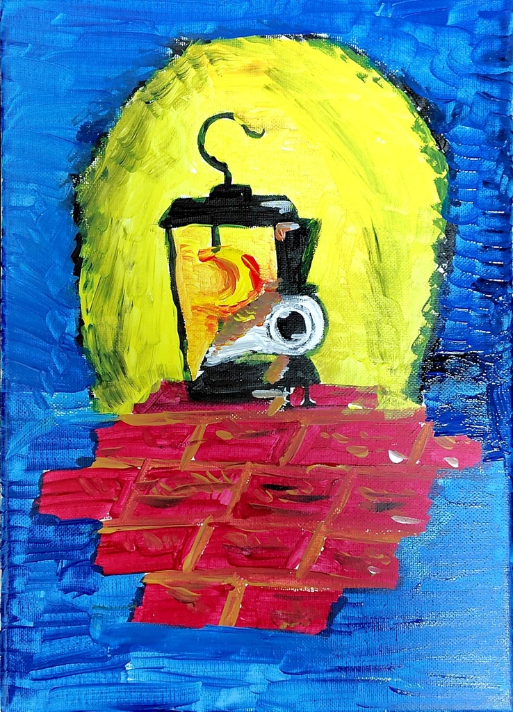 アクリル画 ｢月明かりのラプソディ｣