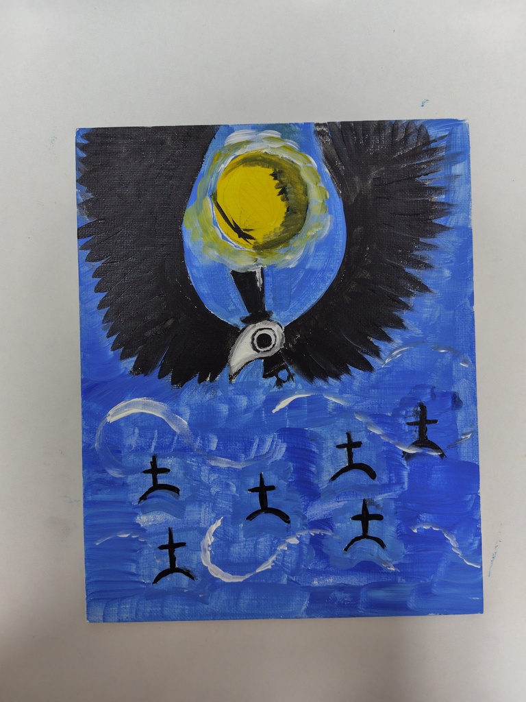 アクリル画｢シャッポ先生の物語｣