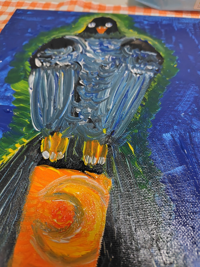 アクリル画「レイヴン」