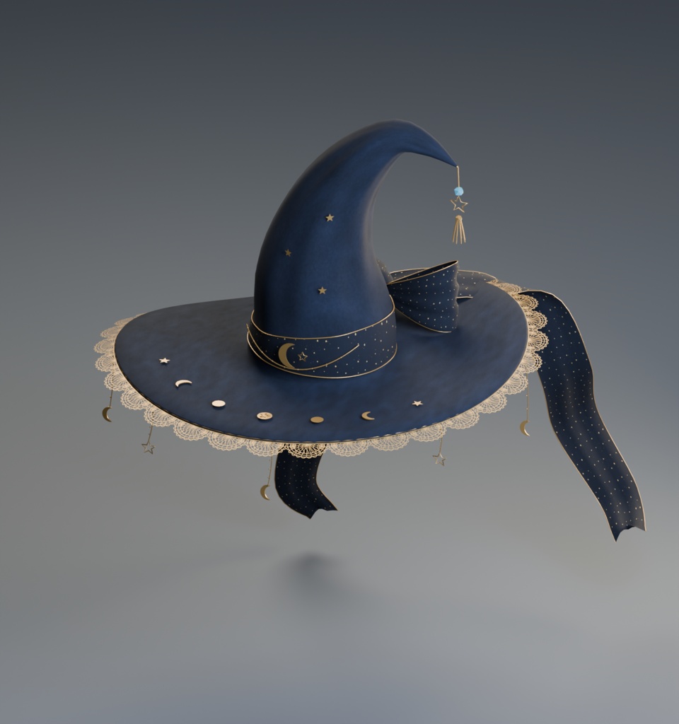 【VRChat / MA対応】MOONVEIL ― 魔女のかくれ帽子