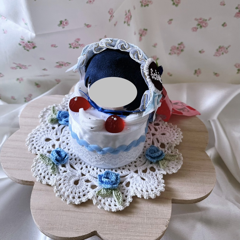 【10cm前後ぬい】苺ショートケーキ風ぬい服セット