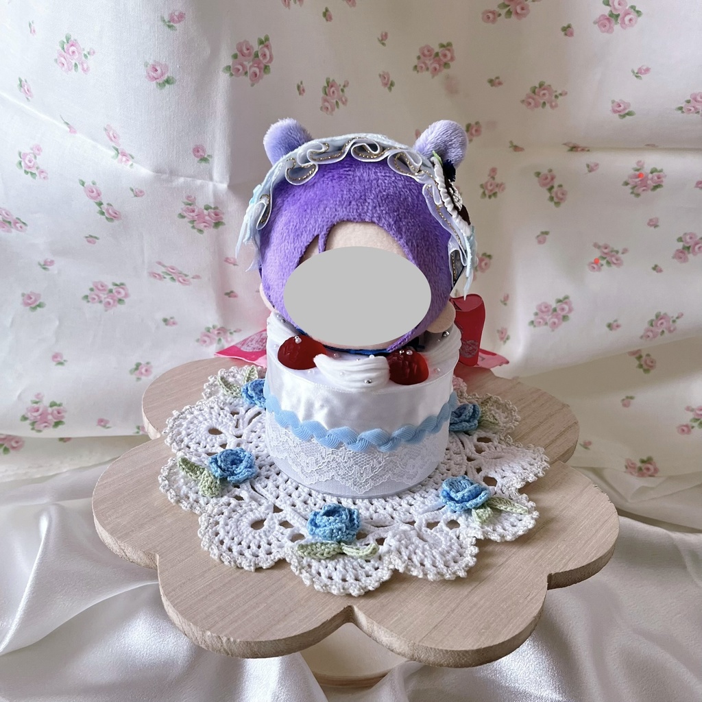 【10cm前後ぬい】苺ショートケーキ風ぬい服セット