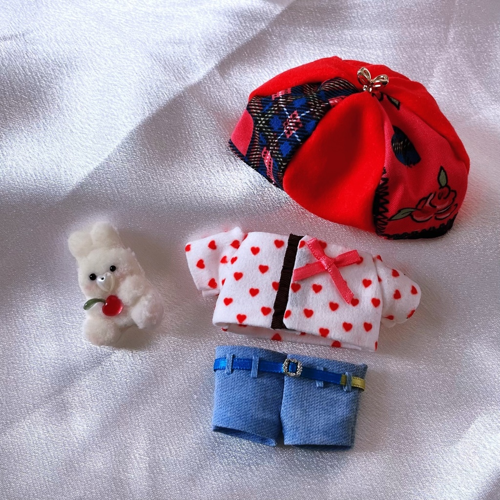 【10cm前後ぬい】Valentineコーデセット