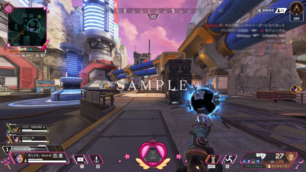 Apex Legends 配信用オーバーレイ(魔法少女ピンク)
