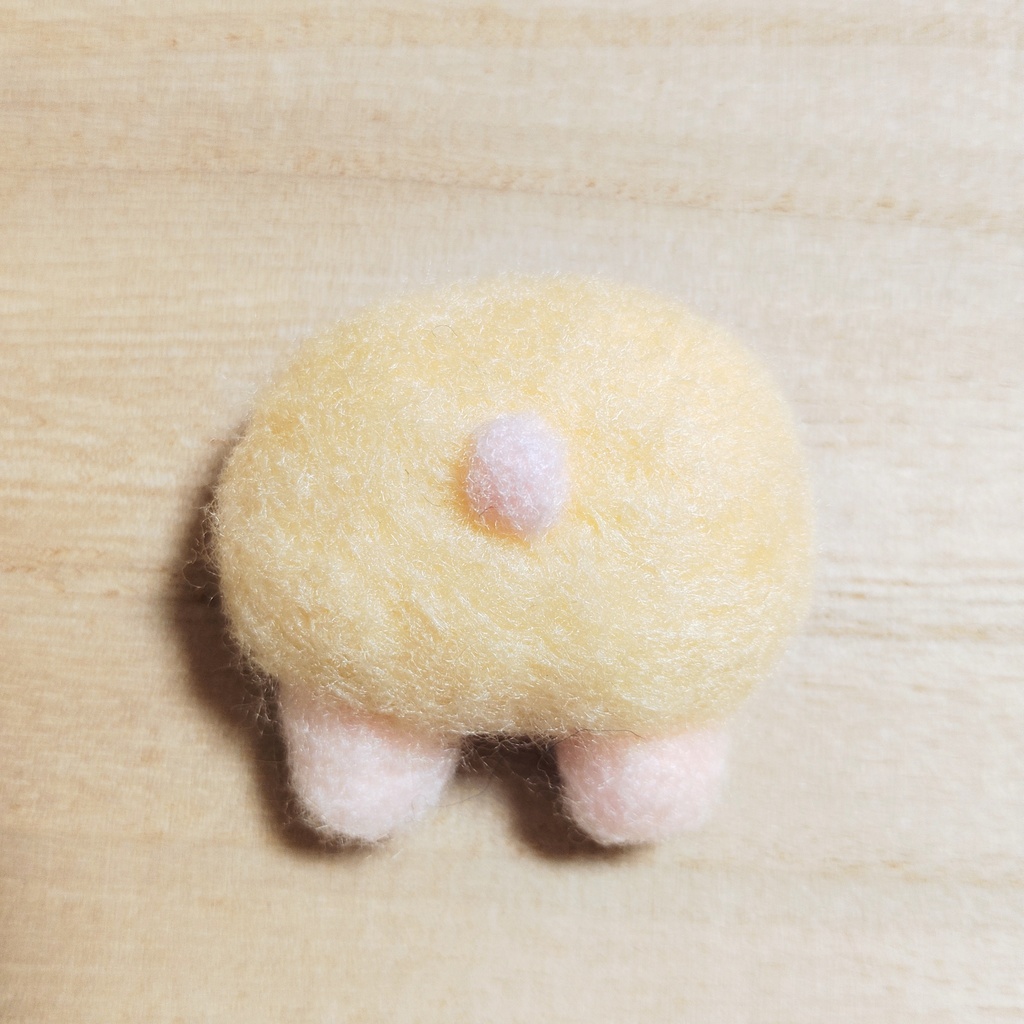 ハムケツブローチ＊キンクマハムスターのおしり