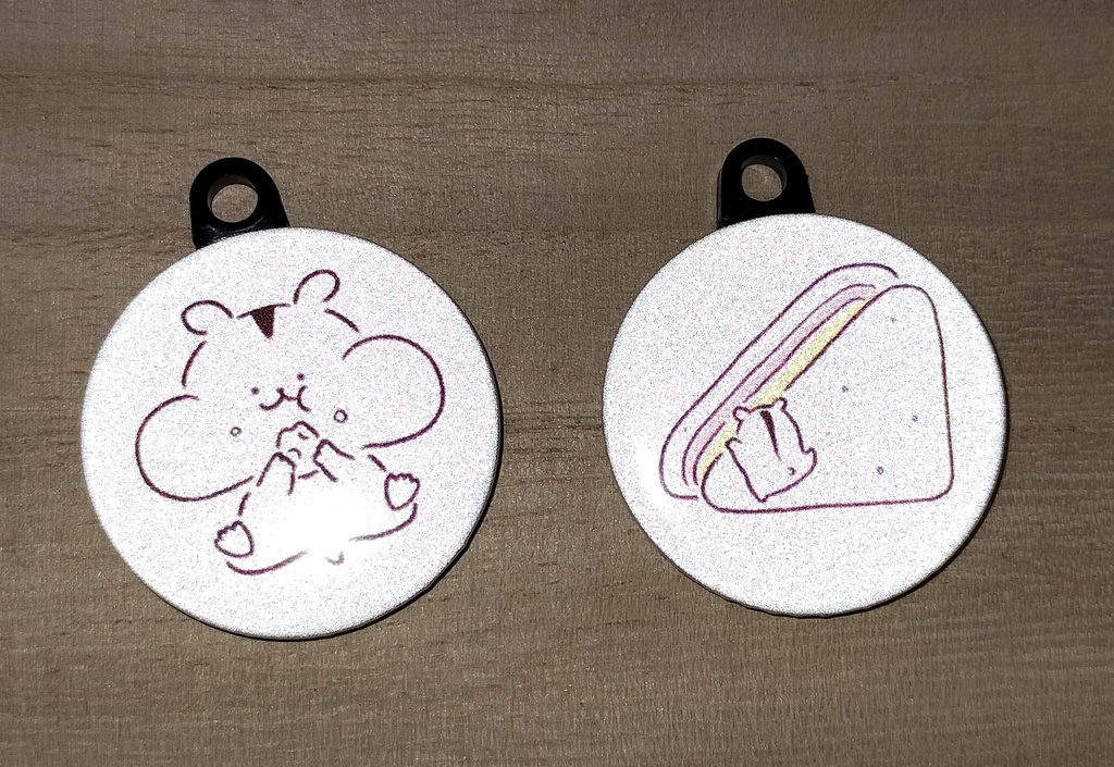 ハムスターのリフレクター缶キーホルダー