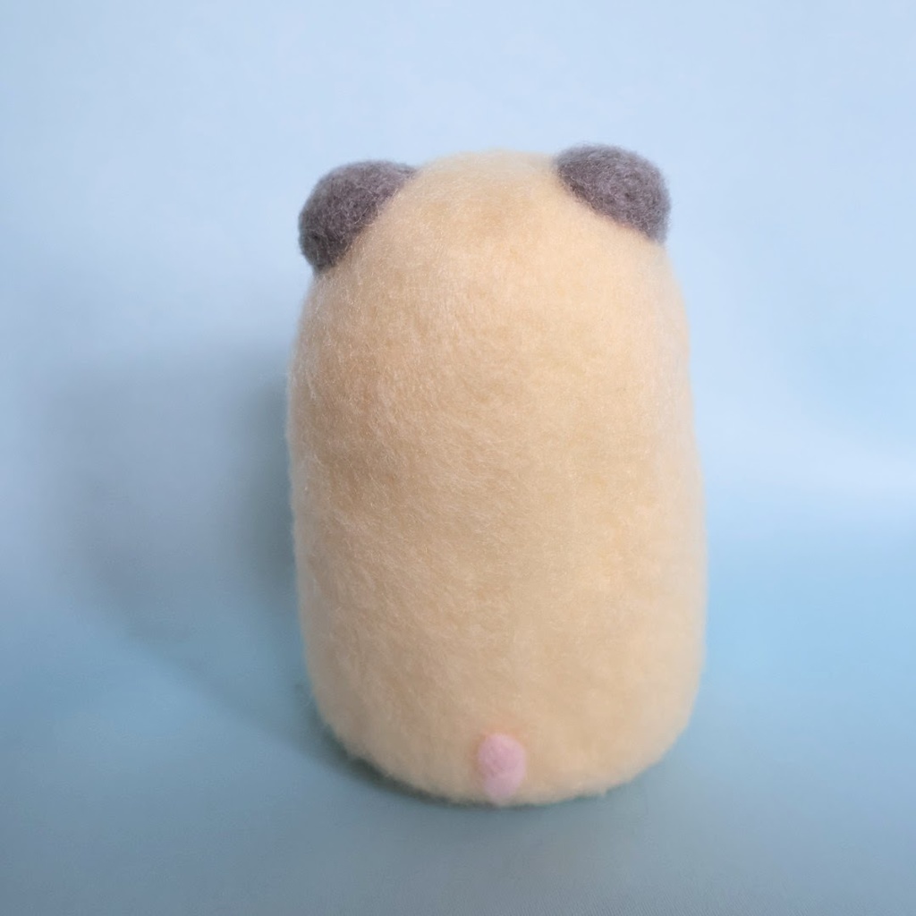 羊毛フェルトのハムスター*キンクマとチューリップの花かご①