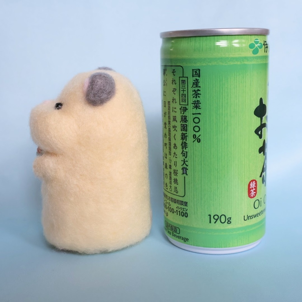 羊毛フェルトのハムスター*キンクマとチューリップの花かご①