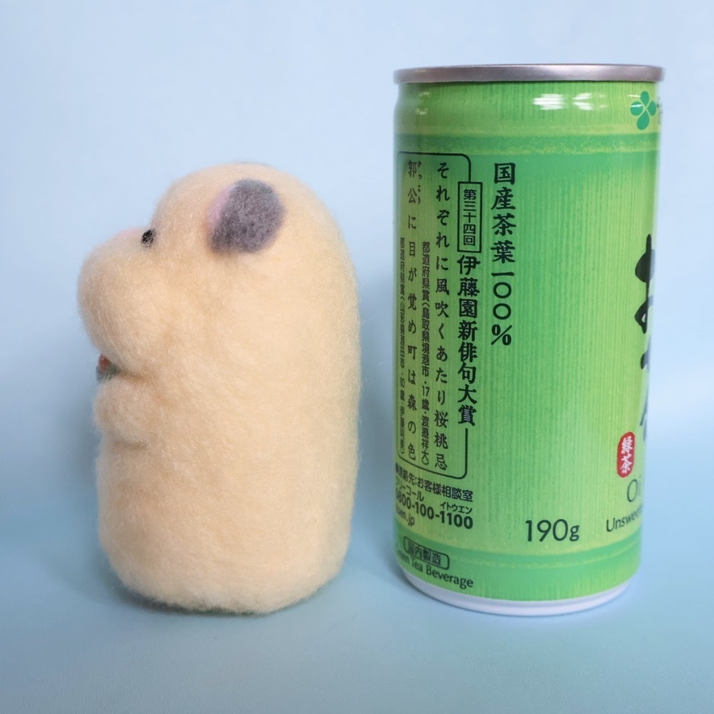 羊毛フェルトのハムスター*キンクマとチューリップの花かご②