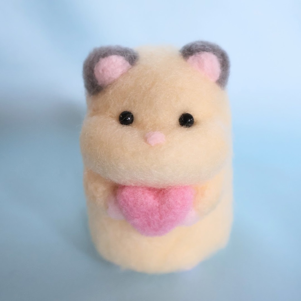 羊毛フェルトのハムスター＊キンクマとハート①