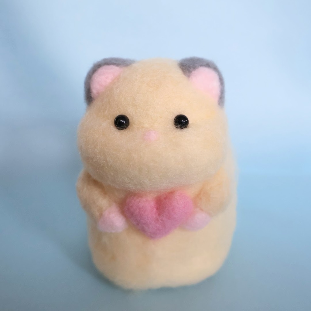 羊毛フェルトのハムスター＊キンクマとハート②