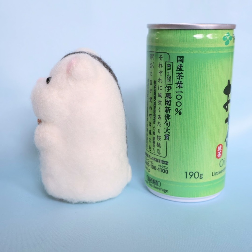 羊毛フェルトのハムスター*パールホワイトとチューリップの花かご②