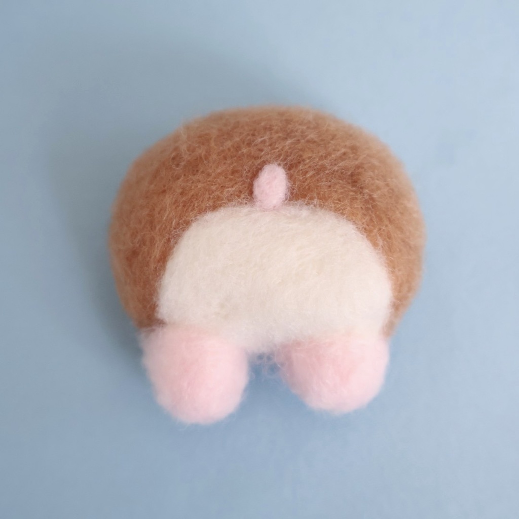 ハムケツ ブローチ・マグネット*ゴールデンハムスターのおしり