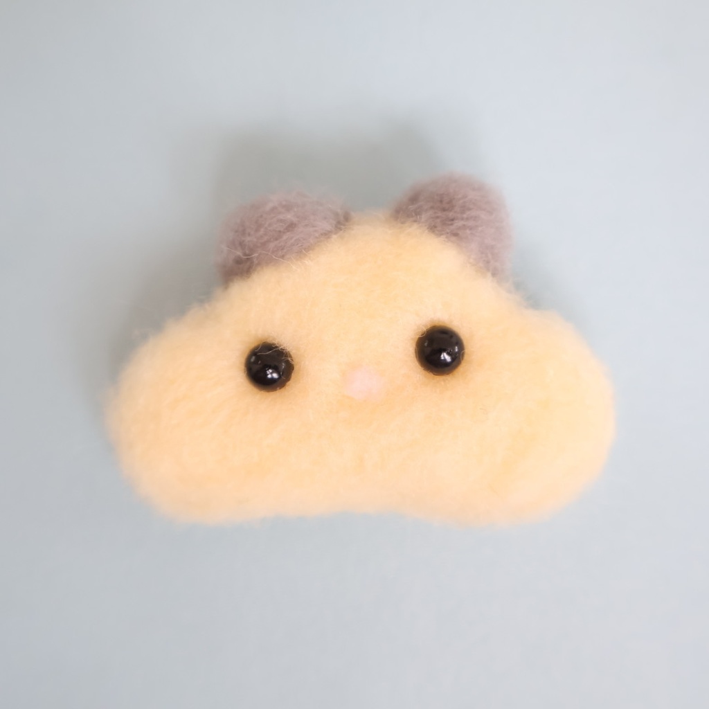 ハムスターのお顔 ブローチ/マグネット*キンクマハムスター