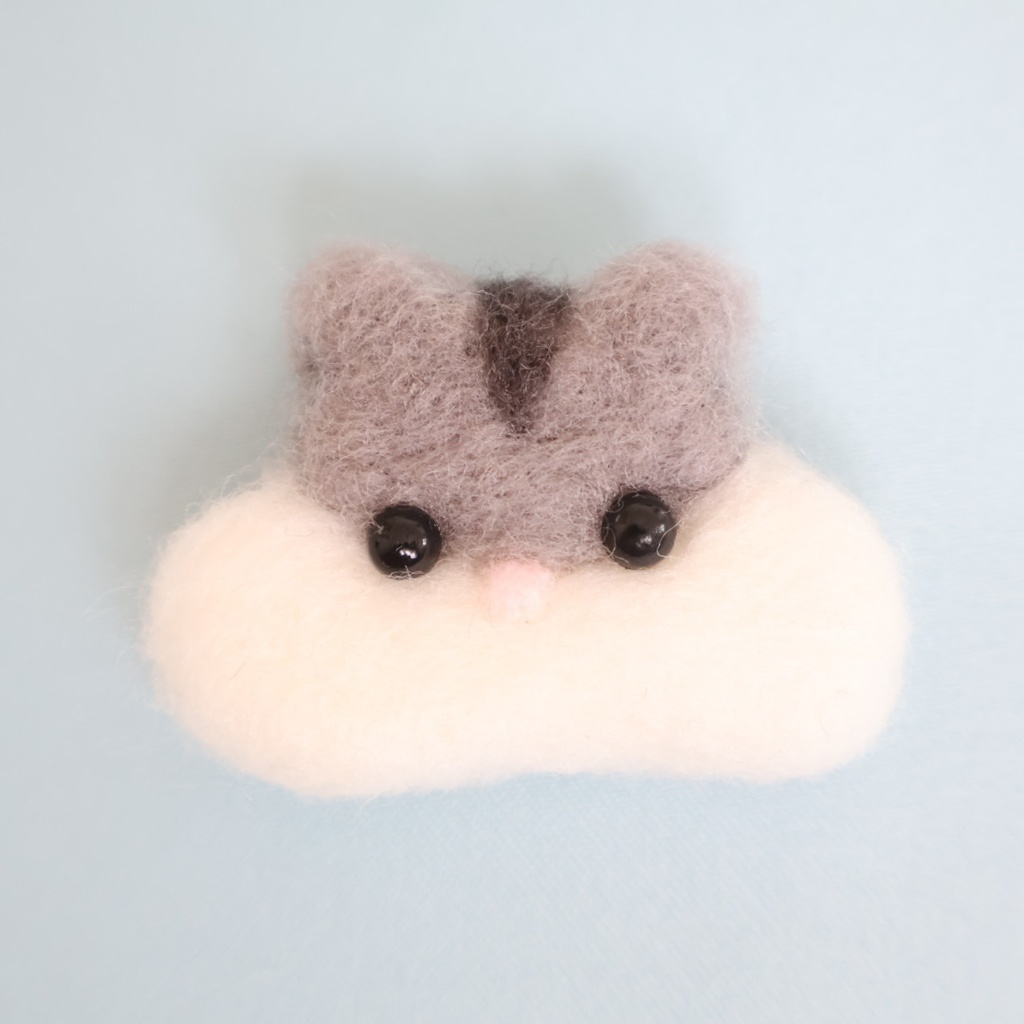 ハムスターのお顔 ブローチ/マグネット*ジャンガリアンハムスター