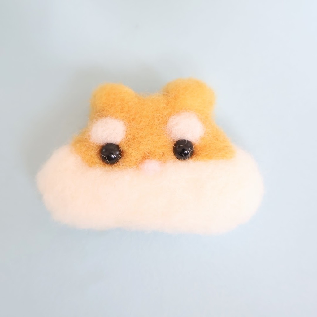 ハムスターのお顔 ブローチ/マグネット*ロボロフスキーハムスター