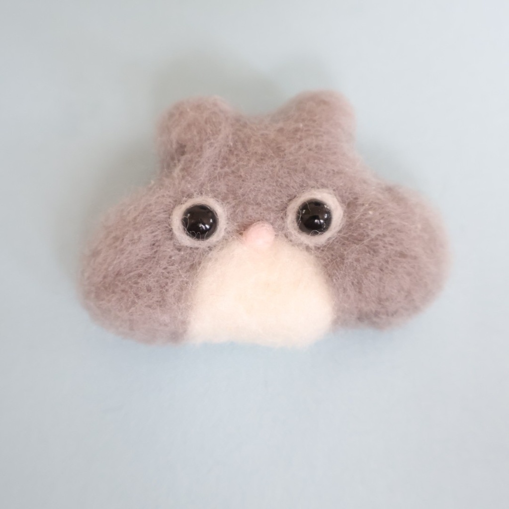 ハムスターのお顔 ブローチ／マグネット＊セーブルハムスター