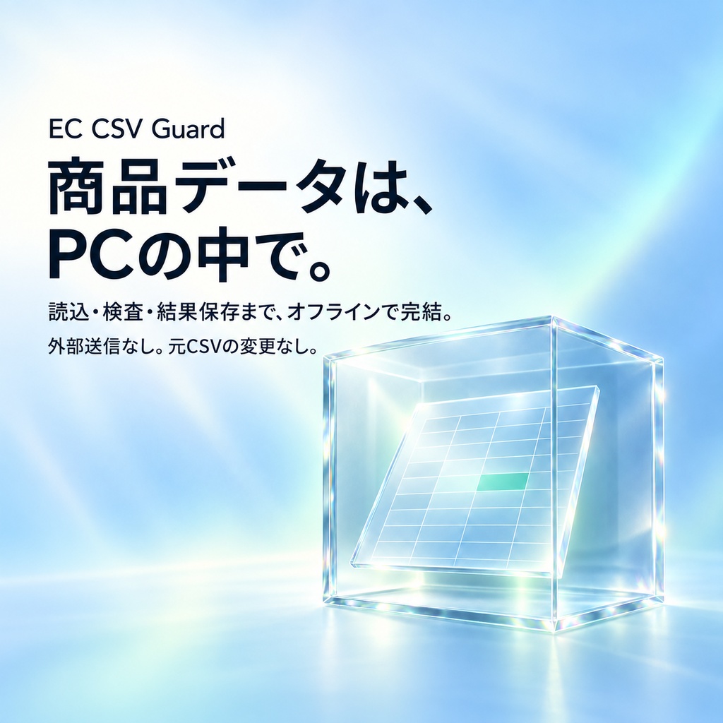 【Windows】Yahoo!ショッピング商品CSVを事前チェック|EC CSV Guard 1.0.0-rc1