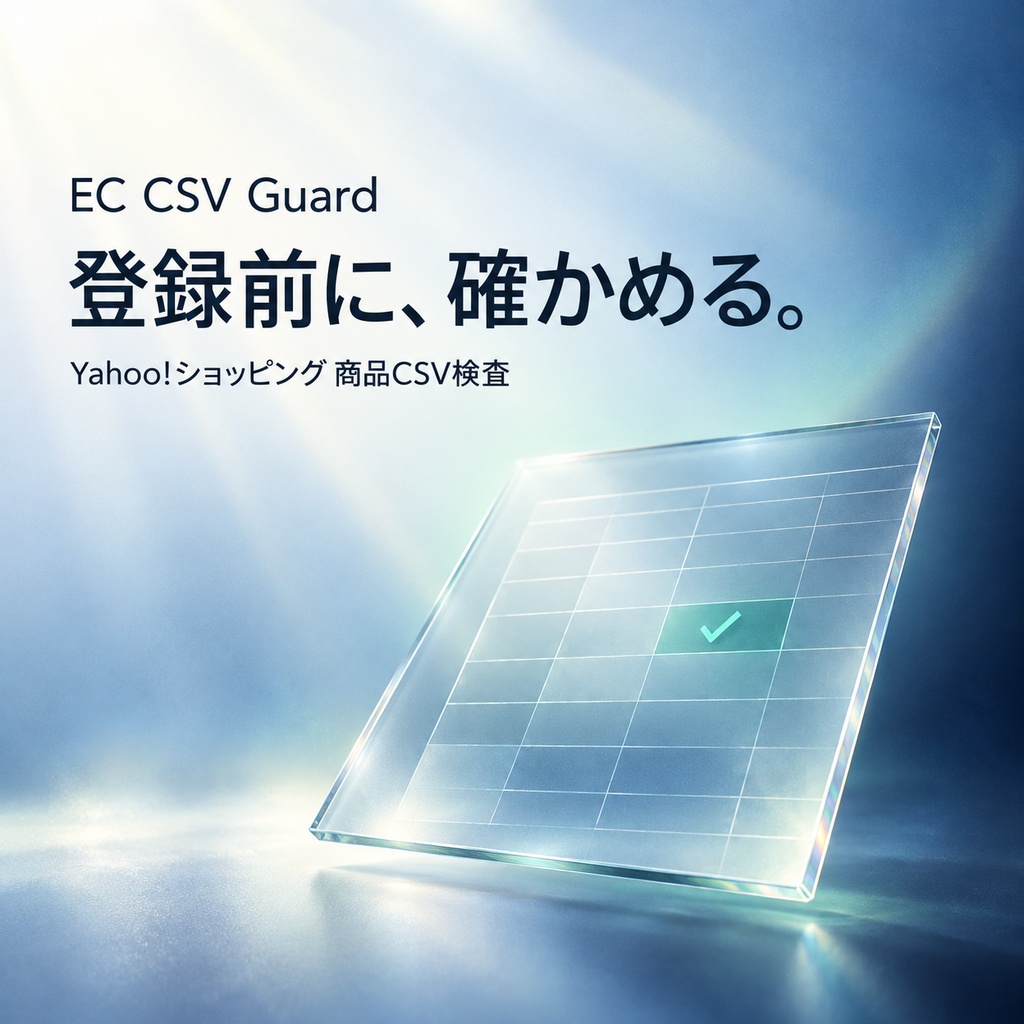 【Windows】Yahoo!ショッピング商品CSVを事前チェック｜EC CSV Guard 1.0.0-rc1