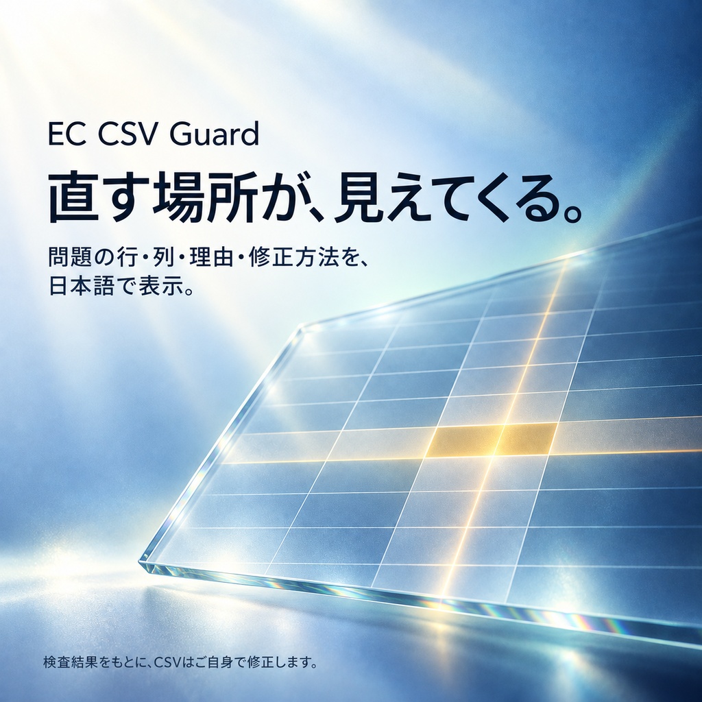 【Windows】Yahoo!ショッピング商品CSVを事前チェック|EC CSV Guard 1.0.0-rc1