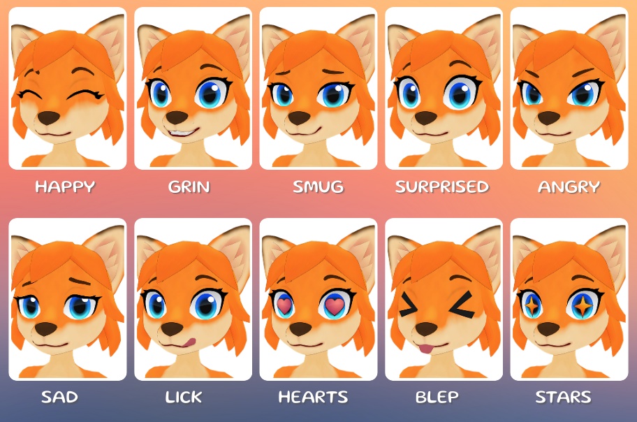 Lunaria - Fox Avatar VRChat