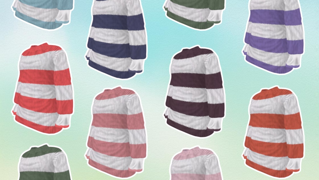 Striped Oversized Sweater for Novabeast