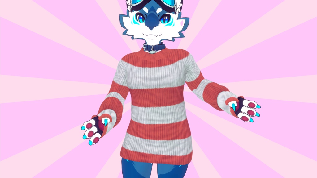 Striped Oversized Sweater for Novabeast